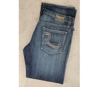 Rock & Republic Jeans Mens 40 Blue Henley Straight Leg Fade Denim Pants